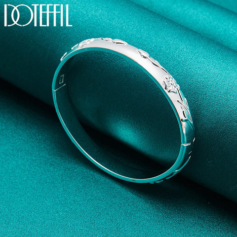 DOTEFFIL 925 Sterling Silver Flower Rose