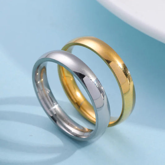 Fashion Simple Smooth Stainless Steel Ring
