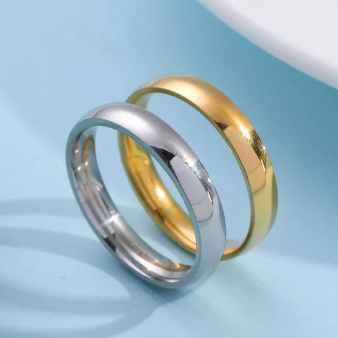 Fashion Simple Smooth Stainless Steel Ring