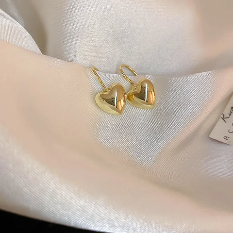 Metal Love Earrings Goth Retro Aesthetic