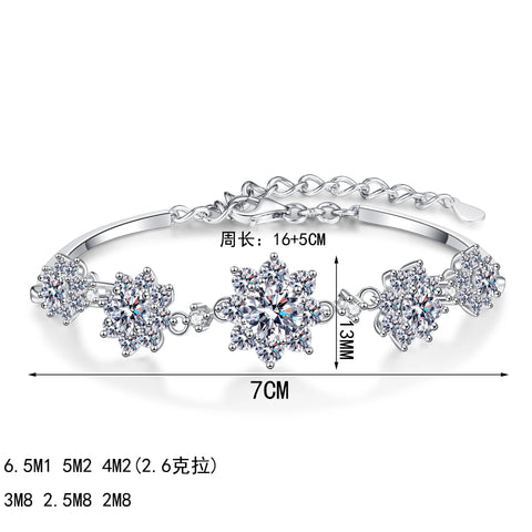 Moissanite PT950 Platinum Bracelet