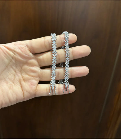 Leaf Flower Pear Zircon Bracelet