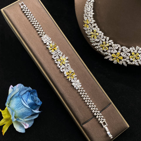 JRH Luxury Women's Jewelry set Zirconia Necklace Bracelet Ring Earrings Suitable For Weddings Anniversaries and Parties Gift set