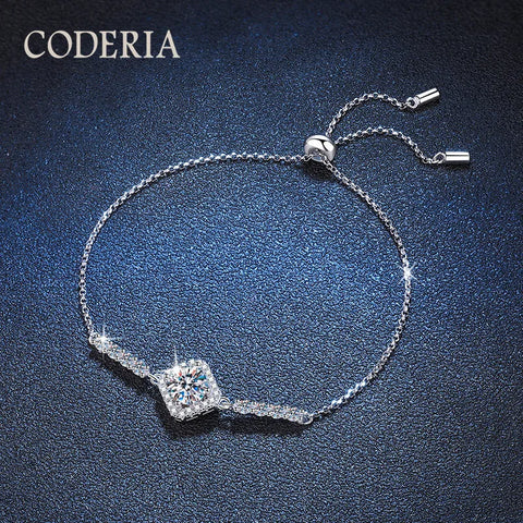 Silver S925 Bracelet Classic Bright 1 CT Moissanite