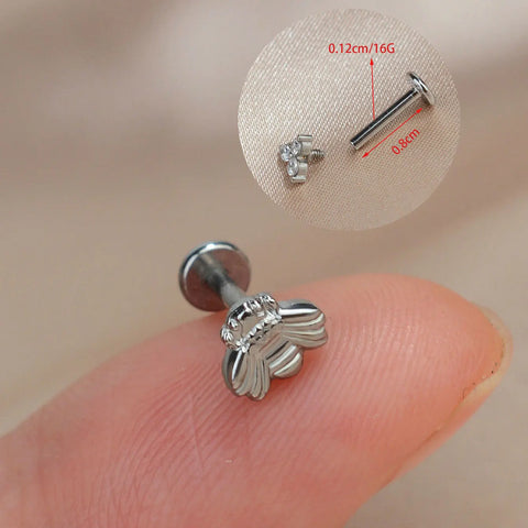 1PC Titanium Stainless Steel Earrings