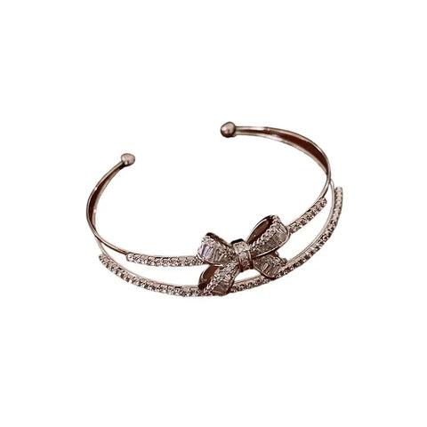 Ultra-Shiny Butterfly Knot Zircon Bracelet