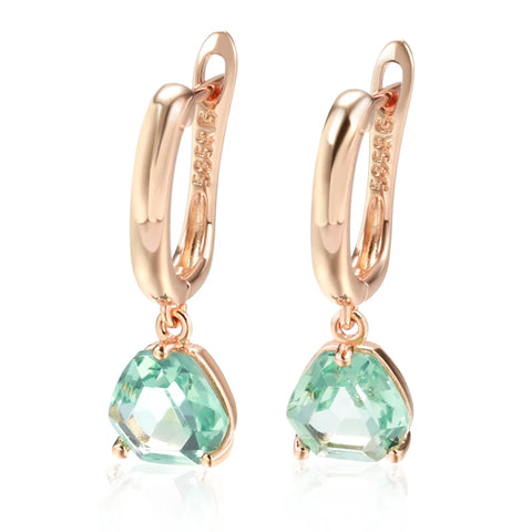 Wbmqda Light Green Stone Women's Drop Earrings