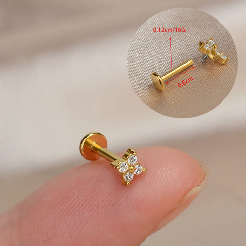 1PC Titanium Stainless Steel Earrings