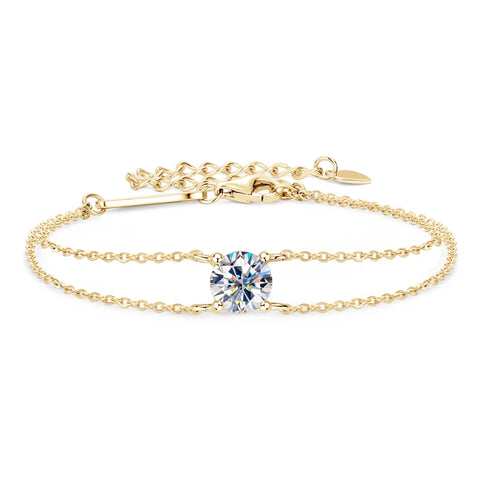 Lnngy 6.5mm 1ct Moissanite Bracelet