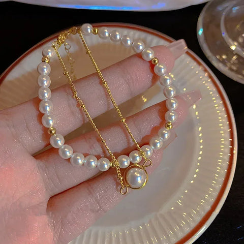 Imitation Pearl Stretchable Bracelet