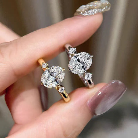 BXINY GRA Certified 2CT Moissanite Ring