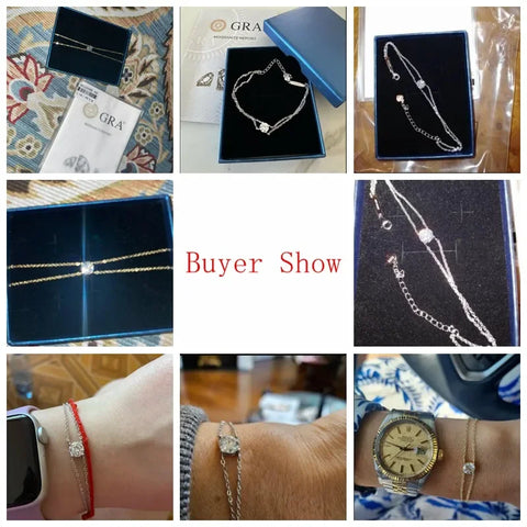 Lnngy 6.5mm 1ct Moissanite Bracelet