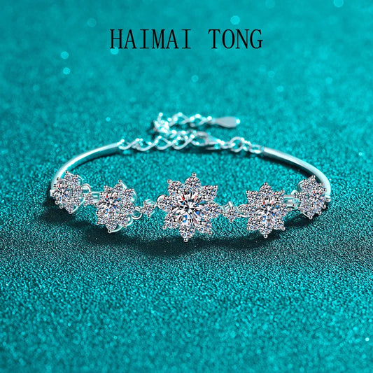 Moissanite PT950 Platinum Bracelet