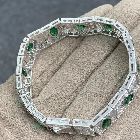 Wong Rain Vintage 925 Sterling Silver Emerald