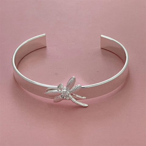 Fashion Silver Color Dragonfly Bangle