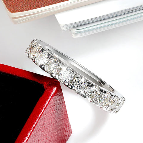 Serenity 1.4cttw D Color VVS1 Moissanite Row Rings