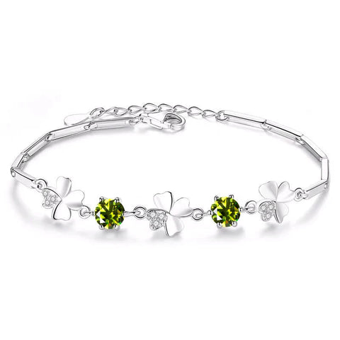 Butterflykiss Four Leaf Clover  Moissanite Bracelet