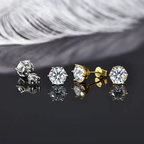 Classic 3.0cttw. D Round Moissanite Pendant Necklace Earrings Set for Women Couples Men s925 Silver Jewelry Sets GRA Certificate