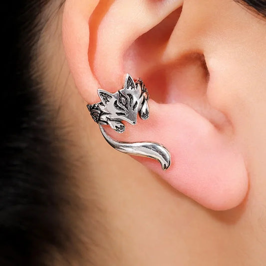 Huitan New Trendy Fox Shape Clip Earrings