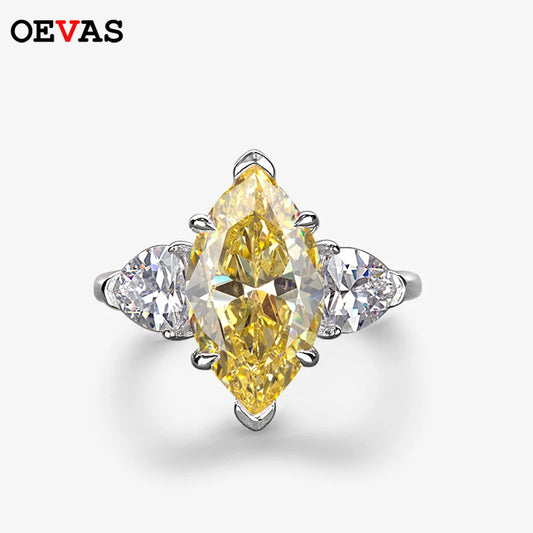 OEVAS 100% 925 Sterling Silver Sparkling 8*14mm Topaz