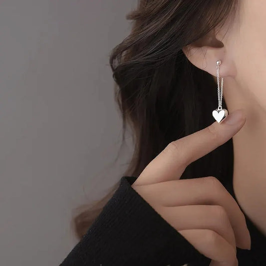 Geometric Heart-shaped Earrings