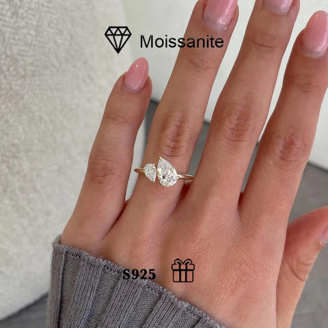 925 silver classic Mosan diamond ring