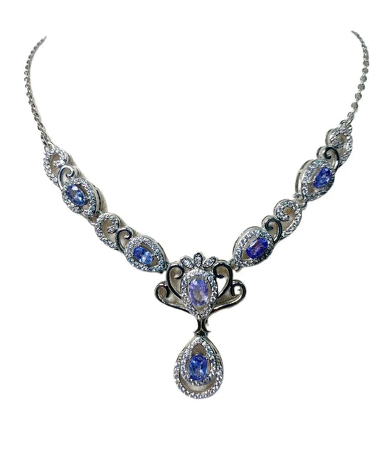 ZECAA Tanzanite Jewelry Necklace Pendant