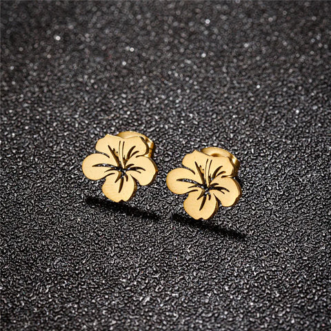 4Pairs/Lot Fashion Stainless Steel Star Moon Stud Earrings Sets