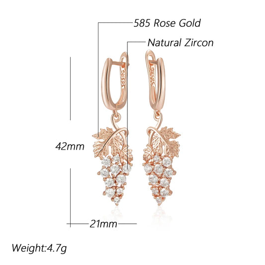 Kienl Hot Full Shiny Natural Zircon Long Drop Earring