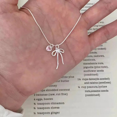 Exquisite Clavicle Chain Elegant Scrub Bow Pendant Necklace For Women Girls Temperament Collar Chain Korean Student
