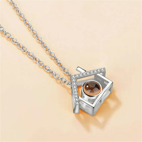 New Fashion Unisex Titanium Steel Necklace Heart Shaped Photo Picture Locket Lover Friend Pendant Chain Jewelry Accessoires