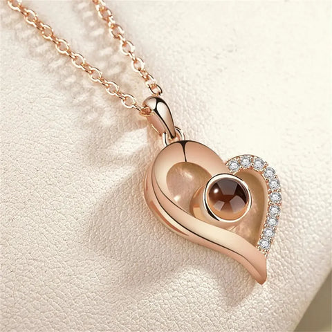 New Fashion Unisex Titanium Steel Necklace Heart Shaped Photo Picture Locket Lover Friend Pendant Chain Jewelry Accessoires