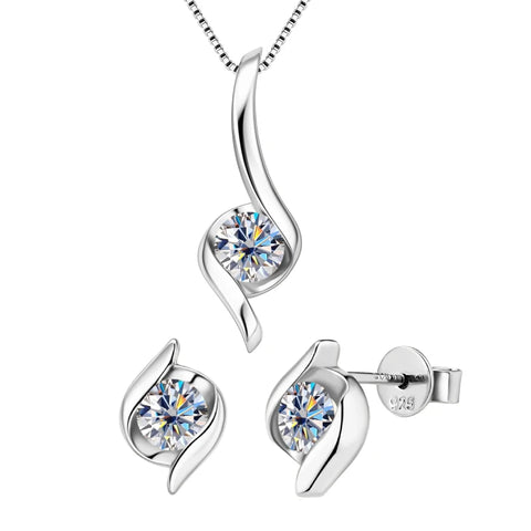 IOGOU Certified 2cctw D Color Moissanite Jewelry Sets