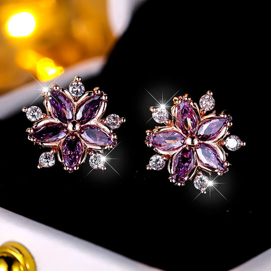 Cute Female White Purple Zircon Stone