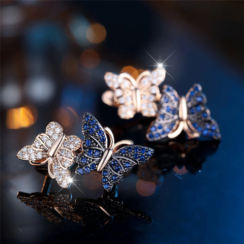 Charm Female White Blue Crystal Zircon Stone