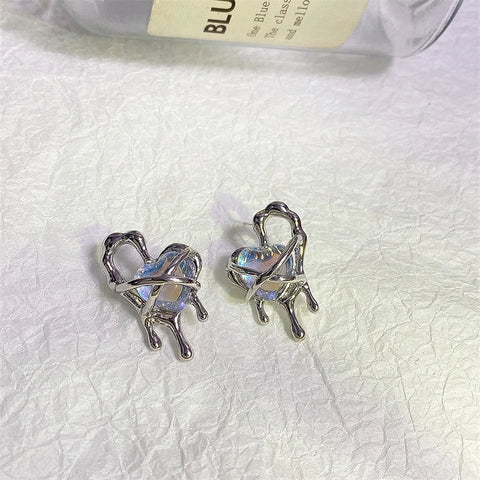 Fashion Korea Laser Stone Long Tassel Star Butterfly Earrings