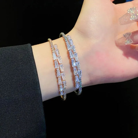 Zircon Bow Cuff Bracelet