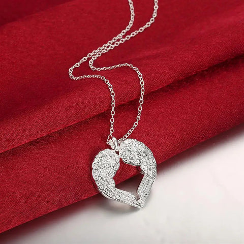 butterfly 925 Sterling Silver Charms women necklace jewelry   fashion cute Heart pendant snake