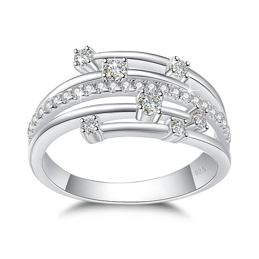 Szjinao Brand Trendy  Moissanite Ring - BOLEVARD RING