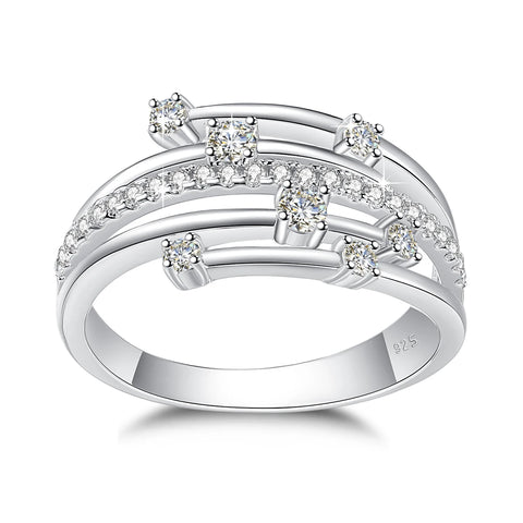 Szjinao Brand Trendy  Moissanite Ring - BOLEVARD RING