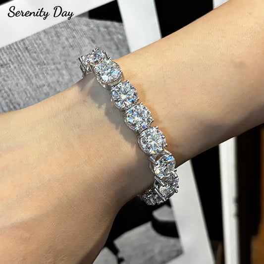 Big Moissanite Tennis Bracelet