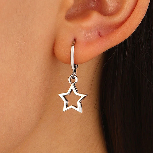 New Creative Star Hoop Earrings