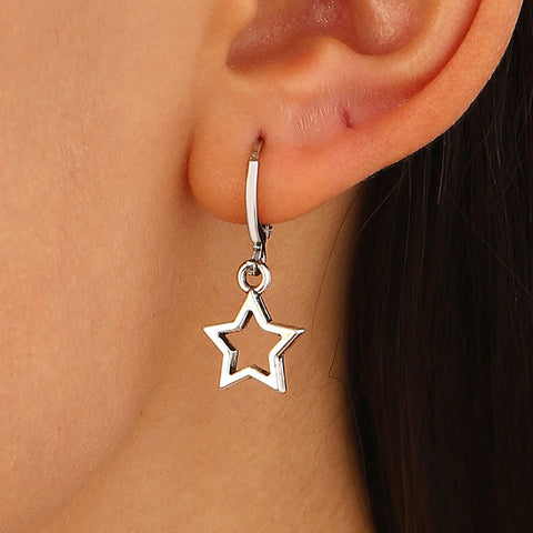 New Creative Star Hoop Earrings