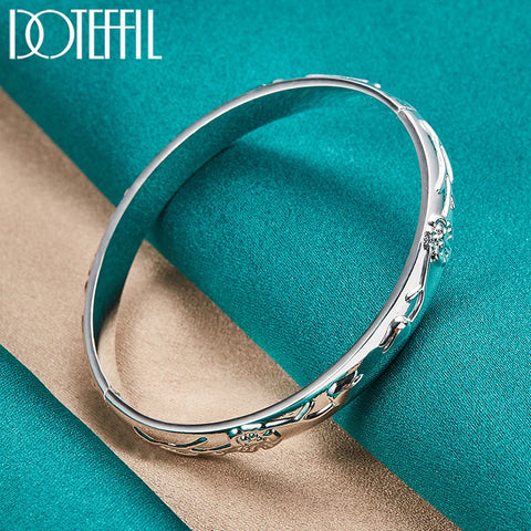 DOTEFFIL 925 Sterling Silver Flower Rose