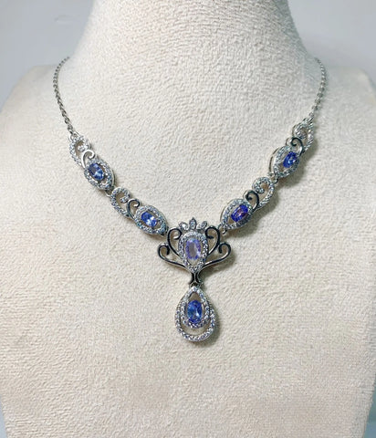 ZECAA Tanzanite Jewelry Necklace Pendant