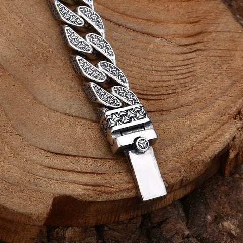 S925 Sterling Silver Armor Pattern Bracelet