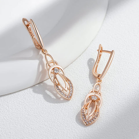 Kinel Fashion Glossy Hollow Geometry Drop Earring
