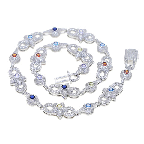 Iced Out Star Eye Pendant Necklace