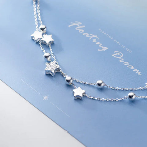 VENTFILLE 925 Stamp Silver Color Star Bracelet