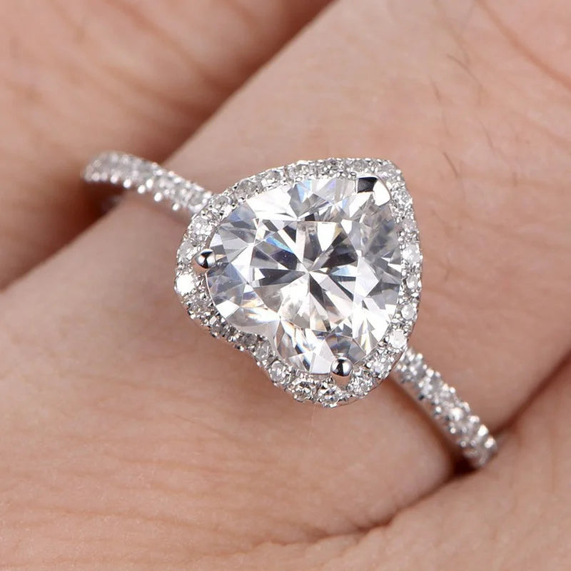 Luxury Silver Color Heart Ring - BOLEVARD RING